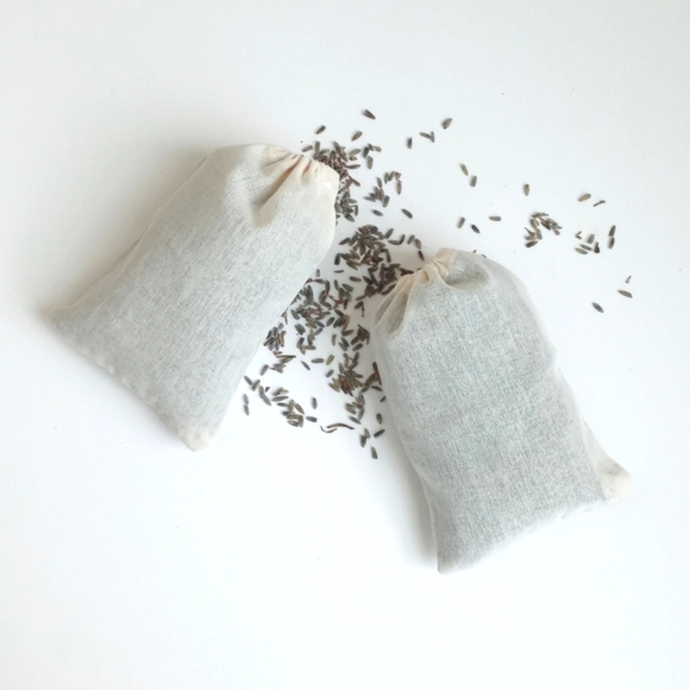 2x Lavender Sachets (Organic French Lavender Flower) Sachets Set of 2
